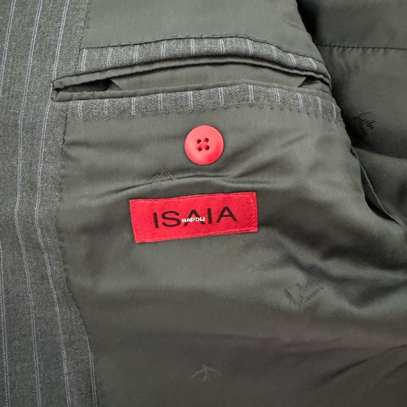 [SOLD] Ísaia Napoli Suit - size 50IT - grey with stripes - Excellent Conditon - Picture 2 of 10